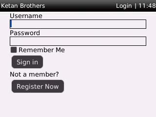 Ketan Brothers BlackBerry ® Application